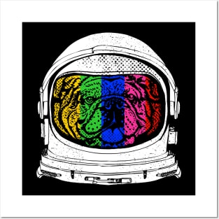 Astronaut English Bulldog Posters and Art